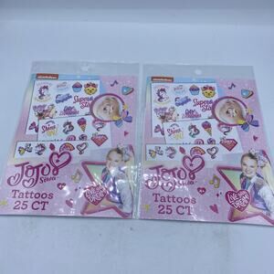 Lot Of 2 Packs-25 Each JOJO Siwa Tattoos Party Favor Teacher Supply Dream Big